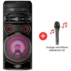 LG - Torre de Sonido XBOOM RNC7 Bluetooth Karaoke más Micrófono - Negro