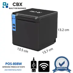 CBX - Impresora térmica de tickets POS-808W cortador automatico wifi