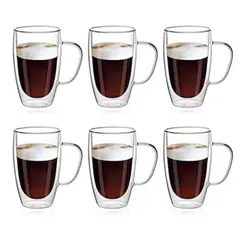 IMPORTADO MC - SET X 6 TAZAS CAPUCHINO 450ML DOBLE PARED