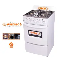 FADIC - Cocina con respaldar y Horno 20 Sami 4H Blanco