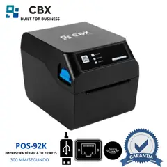 CBX - Impresa térmica de tickets POS-92K cortador automático usb serial