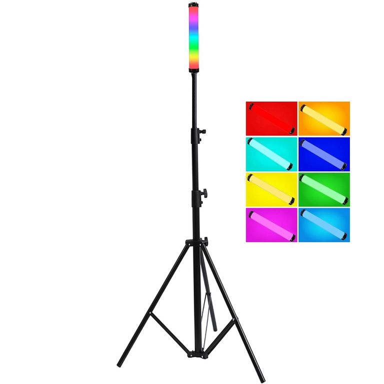 Barra Luz Led Profesional RGB 30Cm + Trípode 210cm