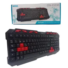 SEISA - Teclado Multimedia Pc Laptop Gamer Alambrico