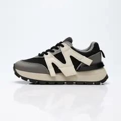 GENERICO - Zapatillas Urbanas Dama GrisNegro con Suela Rugosa Modelo SUPHDB