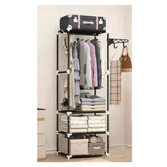 GENERICO - ROPERO ORGANIZADOR PERCHERO COLOR NEGRO