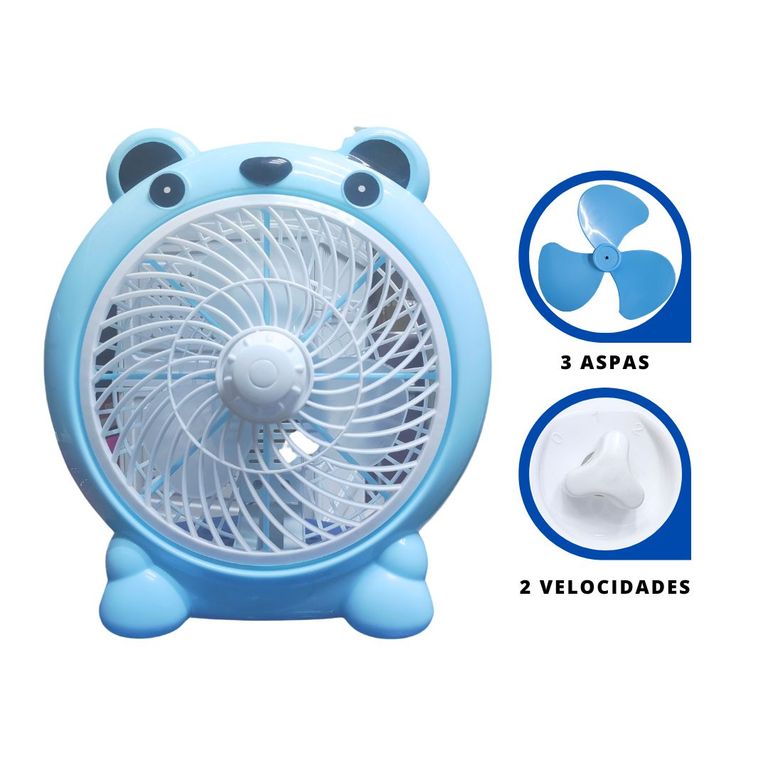 Ventilador Kawai 2 Velocidades Oso Celeste