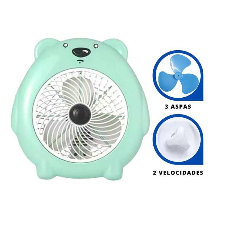 Ventilador Kawai 2 Velocidades Oso Verde