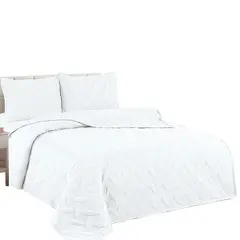 CASATEX - Cubrecama KING + Juego de Sabanas - BLANCO