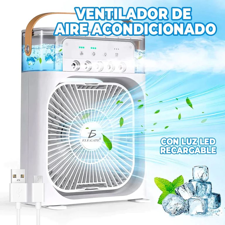 VENTILADOR AIRE ACONDICIONADO PORTATIL 3 EN 1 ENFRIADOR HUMIFICADOR