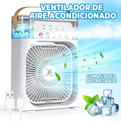 GENERICO - VENTILADOR AIRE ACONDICIONADO PORTATIL 3 EN 1 ENFRIADOR HUMIFICADOR
