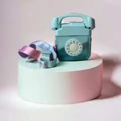 GENERICO - Tomatodo Kawaii Modelo Teléfono - Celeste