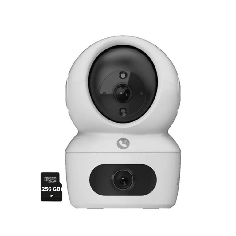 Cámara WiFi H7C 4MP + 4MP Doble Lente Interior 360° + SD 256GB