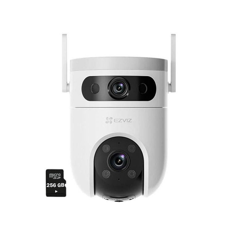 Cámara WiFi H9C 3MP + 3MP Lente Dual Exterior 360° + SD 256GB