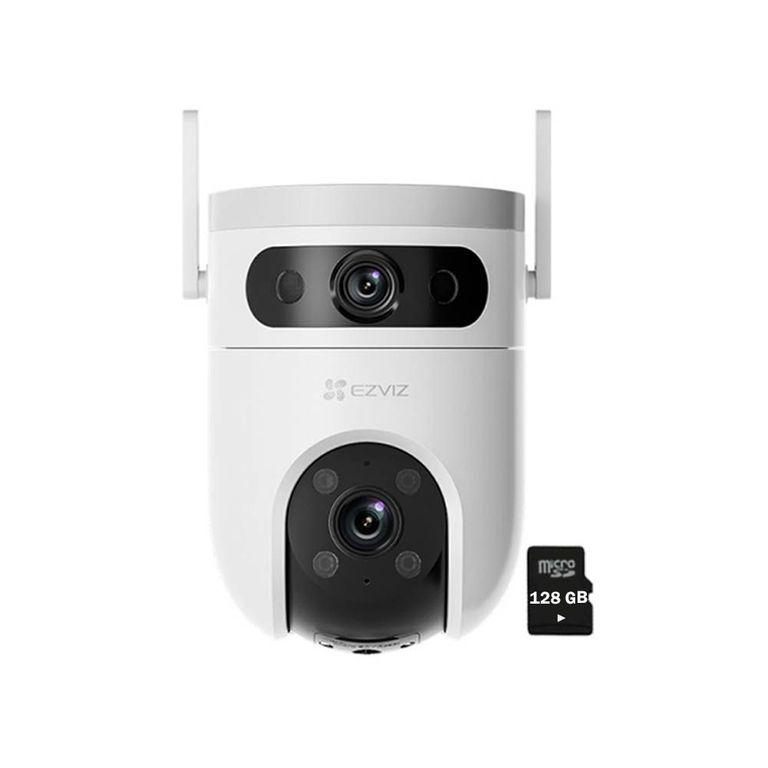 Cámara WiFi H9C 5MP + 5MP Lente Dual Exterior 360° + SD 128GB