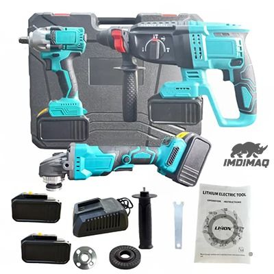 COMBO DE 3 HERRAMIENTAS INALÁMBRICAS MULTIFUNCIONALES 21V