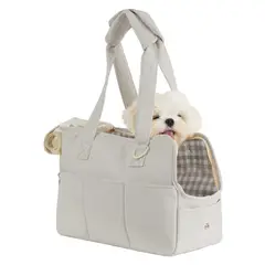 QUE PATAS PET SHOP - Bolso para Mascotas Pequeñas Talla M Gris