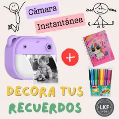GENERICO - Cámara Digital Instantánea Mini Impresora Para Niños - Lila