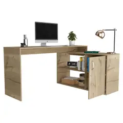 TU MESITA - Escritorio Moderno en L 1 puerta Rogelio color Duna