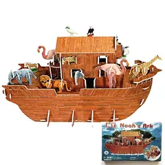 GENERICO - Rompecabezas 3D de Cartón del Arca de Noe