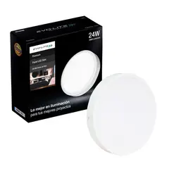 EVOLITE - Plafon led panel slim 4 24w redondo sobreponer Luz día