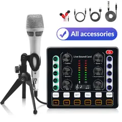 GENERICO - Microfono Condensador para Android Laptop Pc Tarjeta V8 Profesional