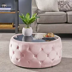 HOME PREMIUM - Mesa de Centro Capitone Lucy Palo Rosa