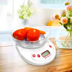 GENERICO - BALANZA GRAMERA DIGITAL BLANCA 5KG DE CAPACIDAD