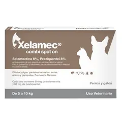 AGROVET - XELAMEC COMBI SPOT ON 10 ML - PERROS Y GATOS DE 5 A 10 KG