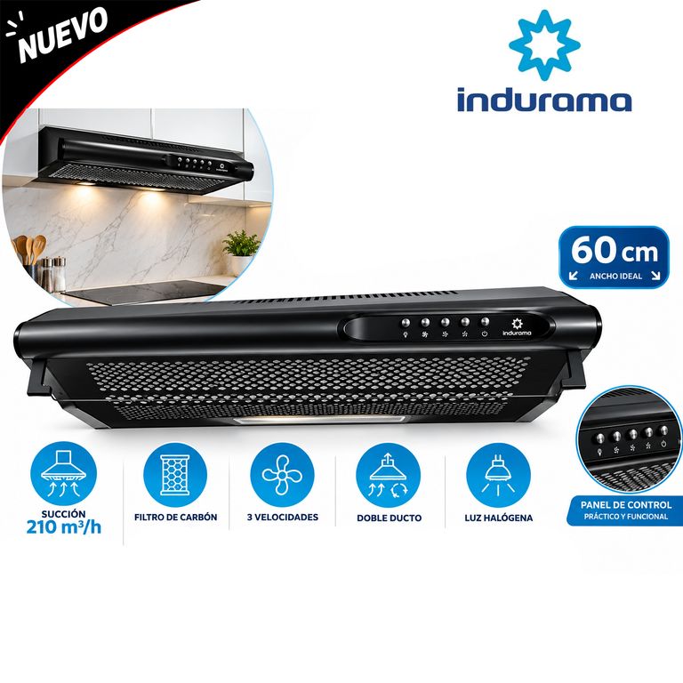 Campana Extractora 3 Velocidades CEI-602NE