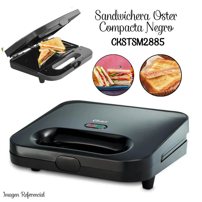 Sandwichera Maker Compacta - Negro