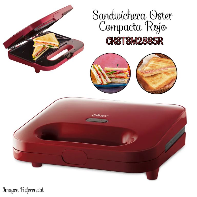 Sandwichera Maker Compacta - Rojo