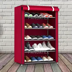HELLO - ZAPATERO DE 5 PISOS COLOR VINO