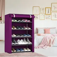 HELLO - ZAPATERO DE 5 PISOS COLOR MORADO