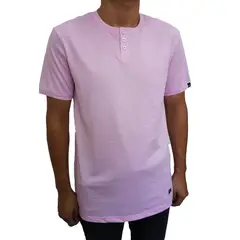 JUSTO - POLO PARA HOMBRE ROSADO HENLEY BOTONES
