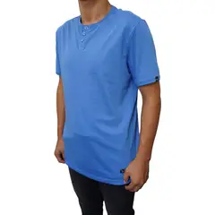 JUSTO - POLO PARA HOMBRE BLUE HENLEY BOTONES