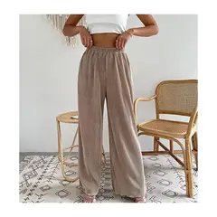 42AROZINA - Pantalones anchos drapeados plisados ​​casuales sueltos para mujer