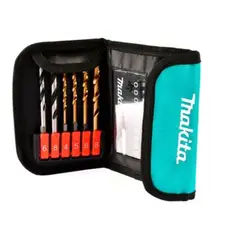 MAKITA - Set brocas madera metal puntillas cartuchera lona 17un