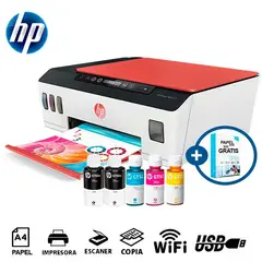 HP - Impresora A Color 519 Smart Tank Multifuncional WI-FI USB Cableado