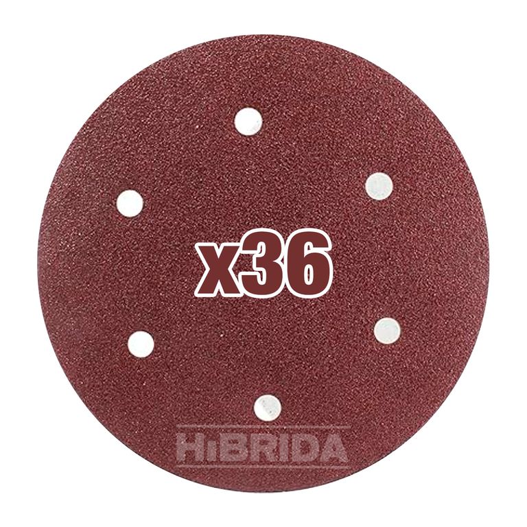DISCO PAPEL LIJA X36 PARA LIJADORA DE PARED TECHO ABRASIVO - COMBO