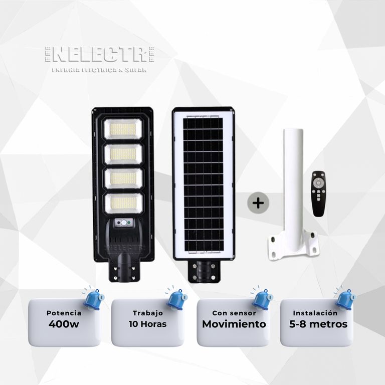 Pastoral Solar 400w con tubo soporte