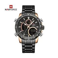 NAVIFORCE - Reloj con correa y dial de acero inoxidable