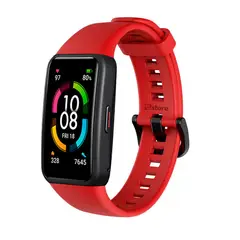 GENERICO - CORREA SILICONA PARA HUAWEI BAND 6 / HONOR BAND 6 - ROJO