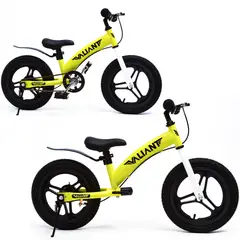 VALIANT - Bicicleta de Equilibrio Aro 14 3 en 1 (3 a 7 años) Amarilla