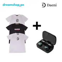 OEM - Pack 3 Polos Básicos Daeni Talla M - Audífonos Bluetooth M10.