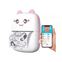 GENERICO - Mini Impresora Kawaii Portátil Rosado