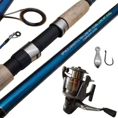 GENERICO - Equipo De Pescar Caña De 2.70 Con Carrete Okuma 40 Aluminio