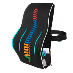 GENERICO - Cojín Respaldar Lumbar Premium Ortopédico Gel + Funda