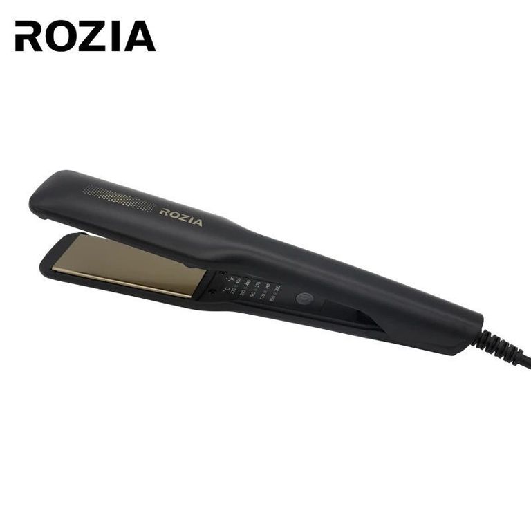 Plancha Rozia Para Cabello Placa Cerámica Profesional Negra