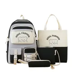 BLWOENS - Mochila de anime para estudiantes- 4 piezas