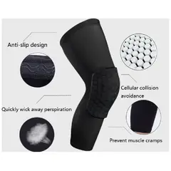 GENERICO - Rodillera Acolchada 2 unidades - NEGRO TALLA XL